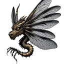 steampunk dragon fly tattoo design idea