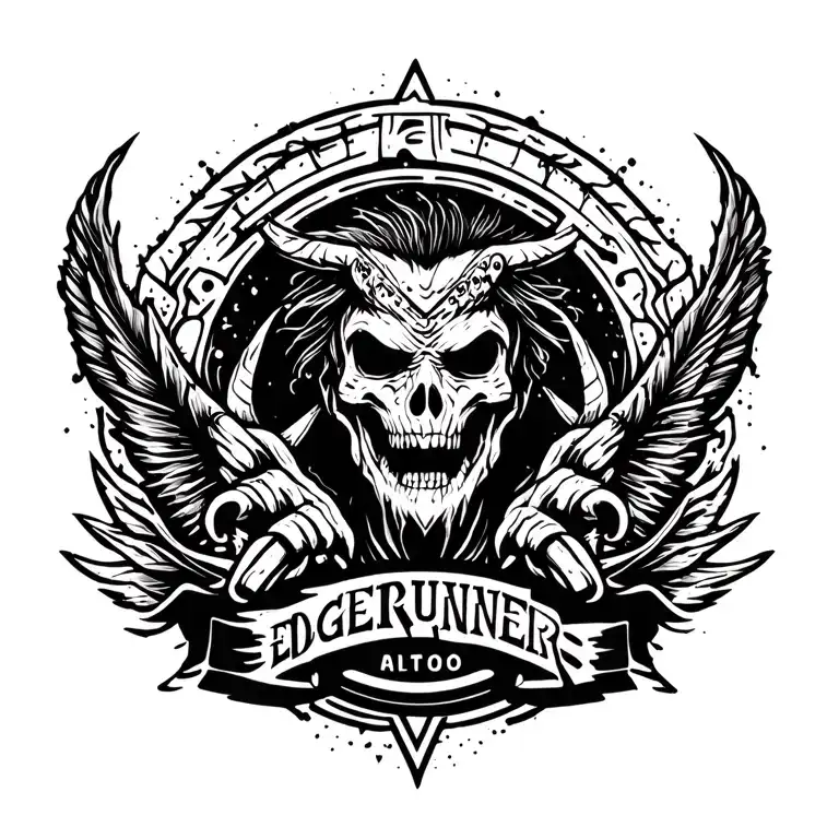 Edgerunners Logo tattoo design idea