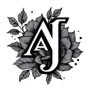 Aj Initials tattoo design idea