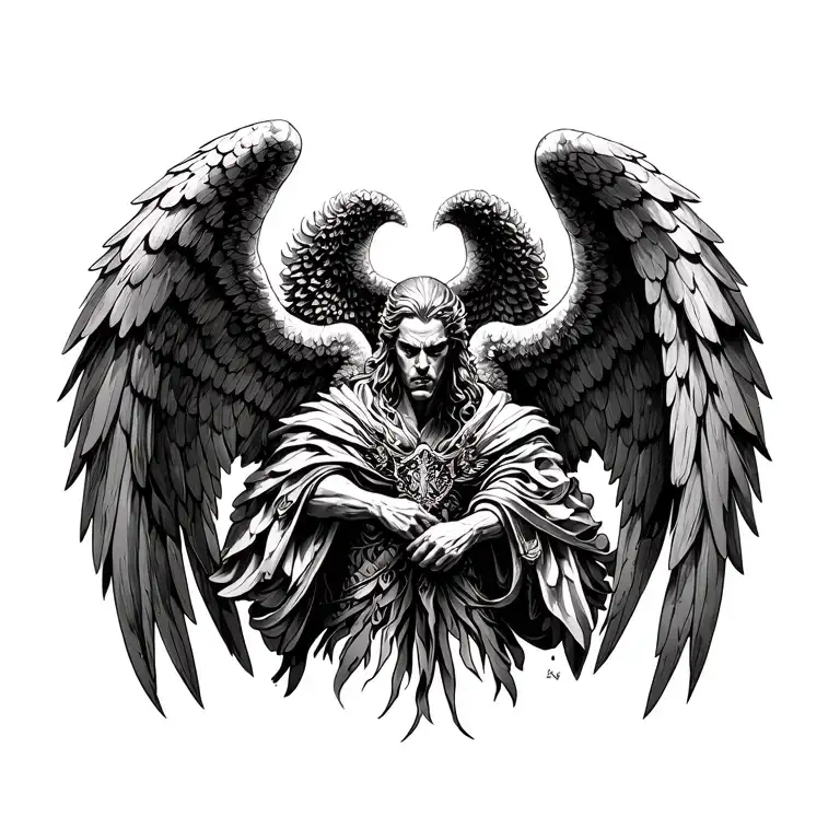 archangel uriel tattoo design idea