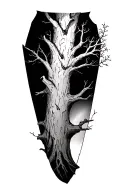 white oak tree tattoo design idea