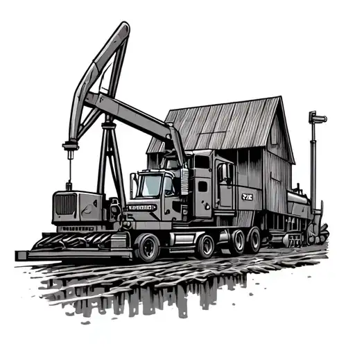 sawmill oilfields and picese  tattoo design idea