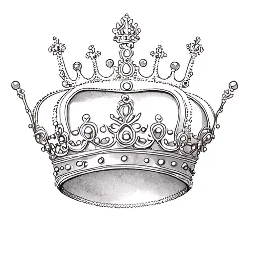 Queen's Crown princess tattoo design idea