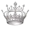 Queen's Crown princess tattoo design idea
