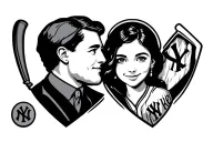 father daughter Yankees memorial tattoo tattoo design idea