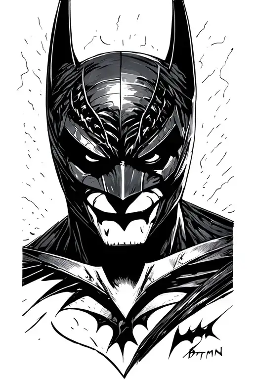 Batman Who Laughs tattoo design idea