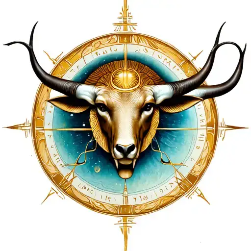 LIBRA AND TAURUS tattoo design idea