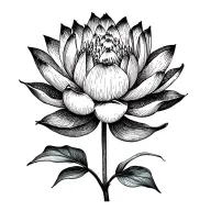 lotus flower large tattoo design idea