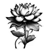 lotus flower large tattoo design idea