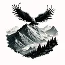 XXIII-X-MMXXIV hidden in a mountain tattoo design idea