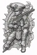 military police tattoo design idea
