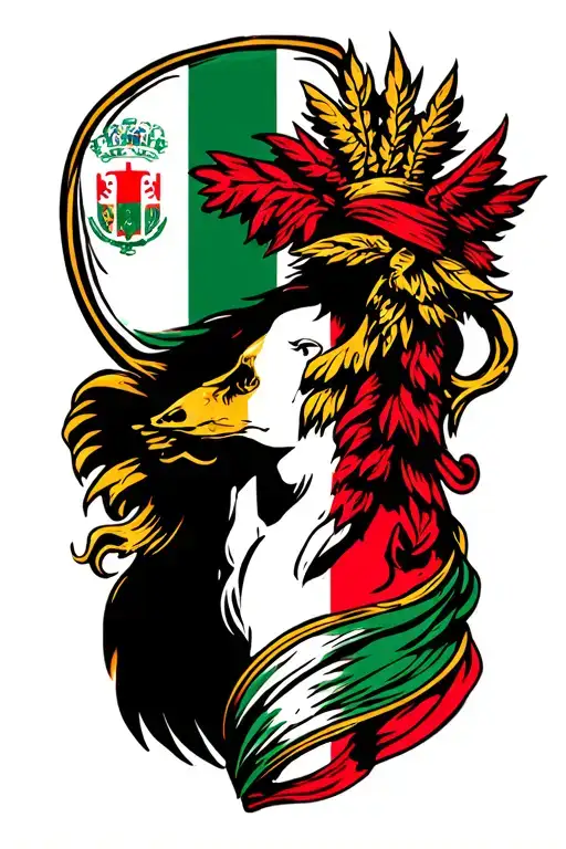 Italian Flag tattoo design idea