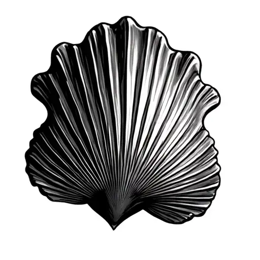 scallop shell tattoo design idea