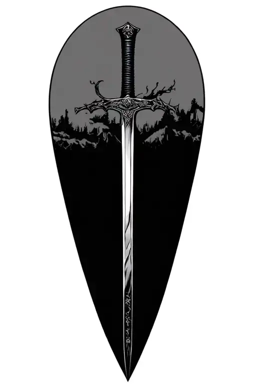 katana sword tattoo design idea