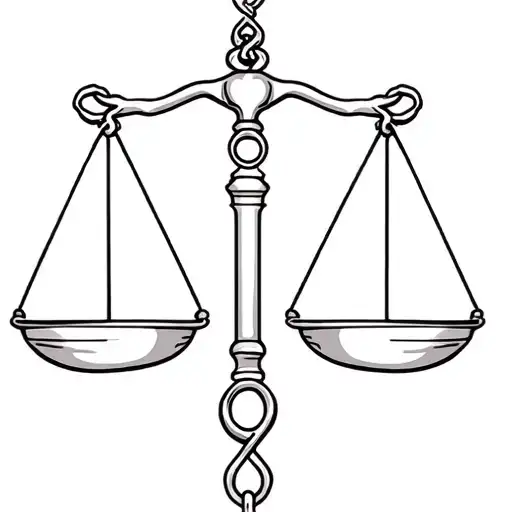 Libra Scale holding Picses and Taurus tattoo design idea