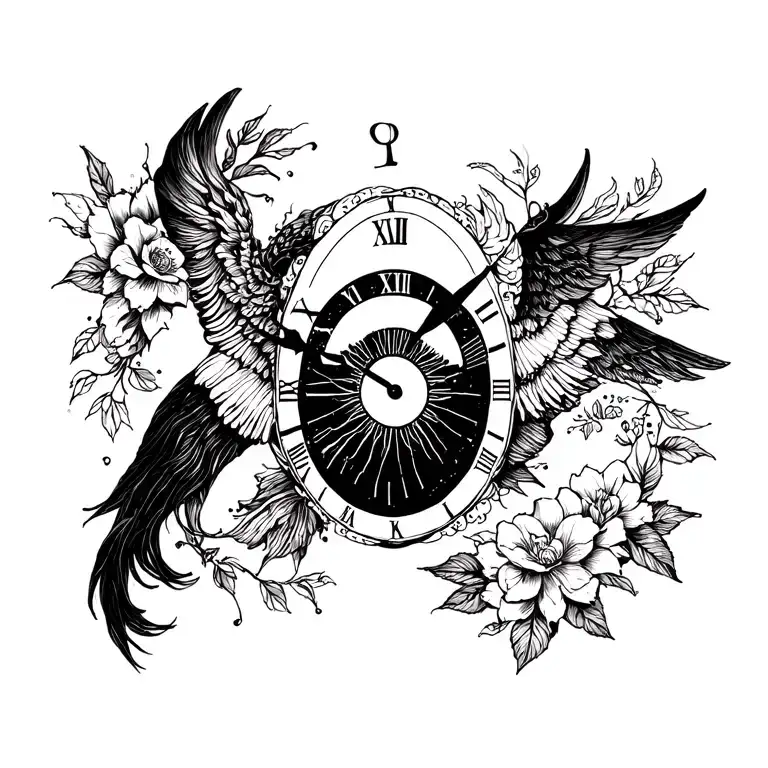 living on Gods time  tattoo design idea