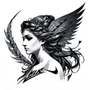 Nike Goddess tattoo design idea