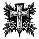 Rustic Cross tattoo design idea