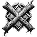 Rustic Cross tattoo design idea