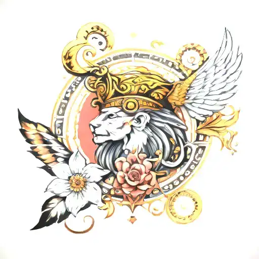 shani dev artistically tattoo design idea