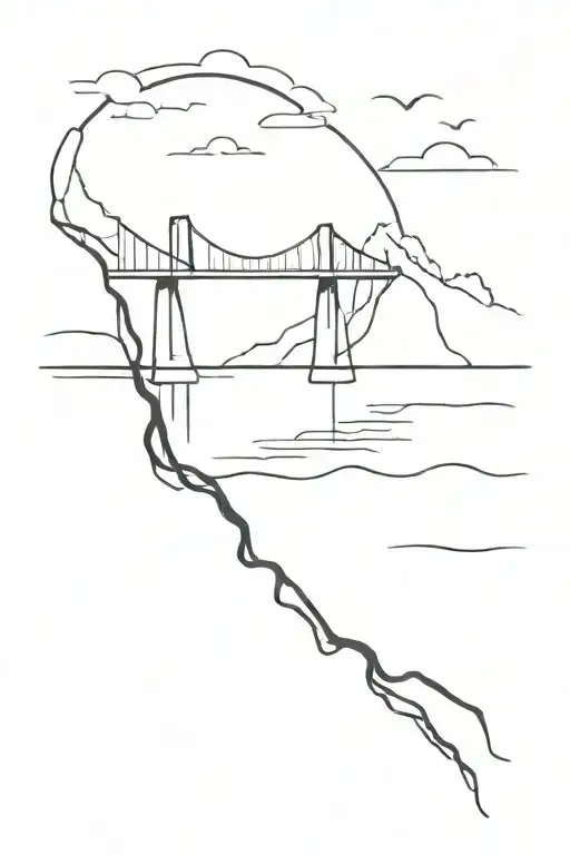 bridge over troubled water tattoo design idea
