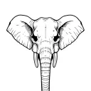 elephant skull tattoo design idea
