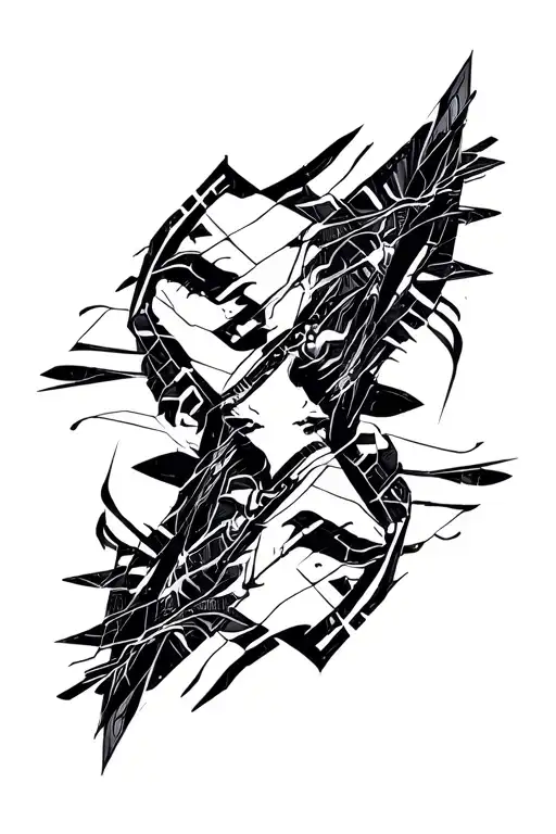 Goth Cyborg Gemini tattoo design idea