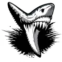 shark tooth tattoo design idea