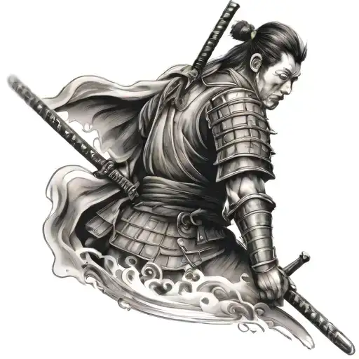 Samurai in Armor Tattoo tattoo design idea