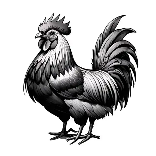 game-cock tattoo design idea
