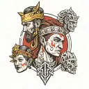 A small forearm tattoo including warrior mentality and the hand of god, mom and father on my head tattoo design idea