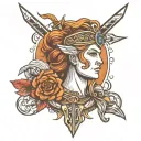 A small forearm tattoo including warrior mentality and the hand of god, mom and father on my head tattoo design idea