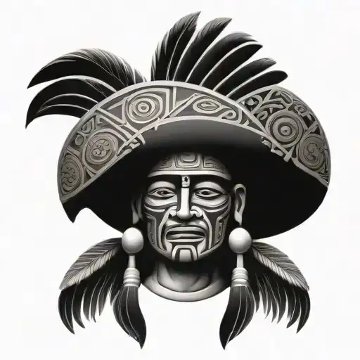 Aztec Mexican tattoo design idea