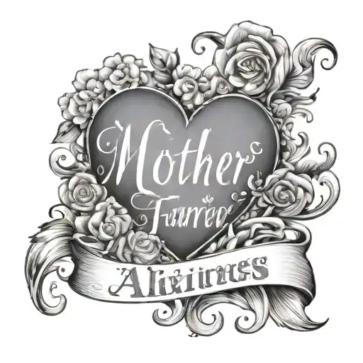 Mother and Father Name Design: Write - There names are Alexis and Terence tattoo design idea