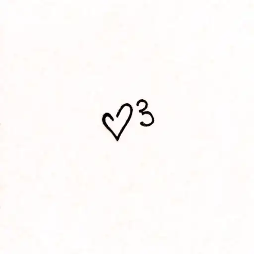 small tattoo with <3 and small heart tattoo design idea