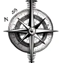 Compass Arrow tattoo design idea
