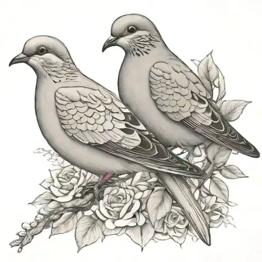mourning dove tattoo design idea