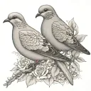mourning dove tattoo design idea