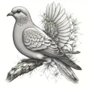 mourning dove tattoo design idea