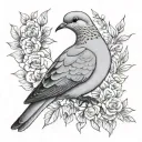 mourning dove tattoo design idea