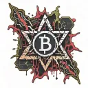 Flesh Scar Bloody Torn flesh, electronics, Cryptocurrency, Bitcoin, Bitcoin symbol, Satanic, Satanism, Pentagram tattoo design idea