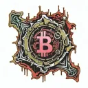 Flesh Scar Bloody Torn flesh, electronics, Cryptocurrency, Bitcoin, Bitcoin symbol, Satanic, Satanism, Pentagram tattoo design idea