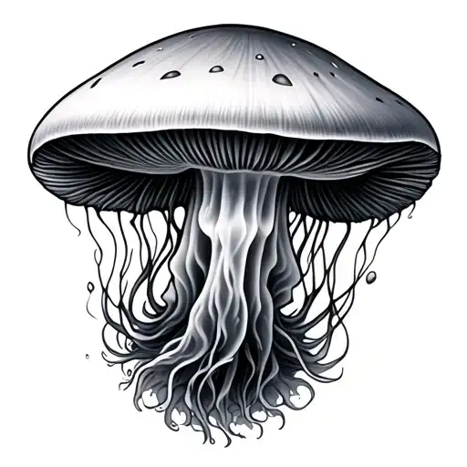 Mushroom Jellyfish tattoo design idea