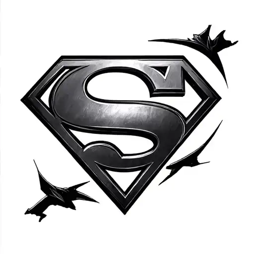 Superman logo with the letter P instead of s tattoo design idea