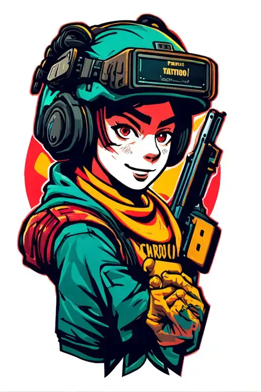 Fortnite tattoo design idea