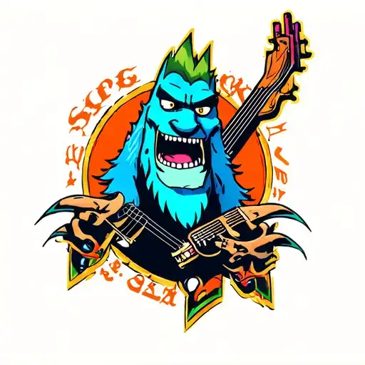 bojack and system of a down  tattoo design idea