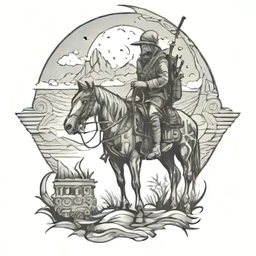 nomad wanderer tattoo design idea