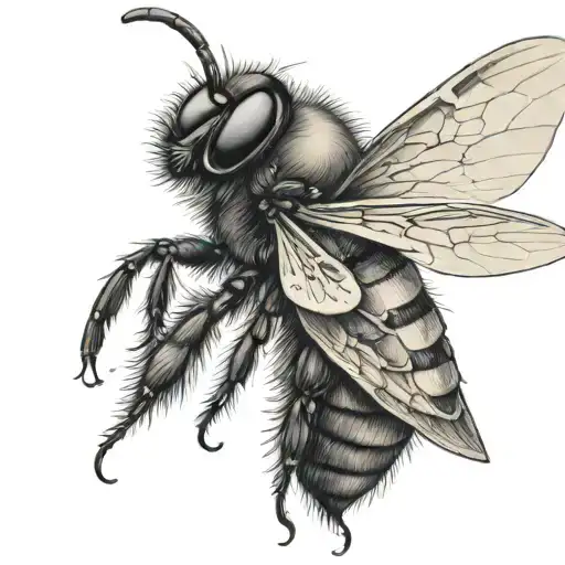 carpenter bee tattoo design idea