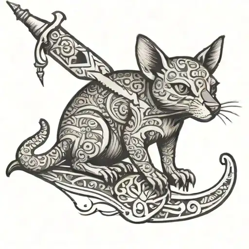 Tattoo featuring a scalpel with a damroo tattoo design idea