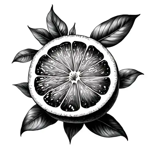 Orange Slice tattoo design idea